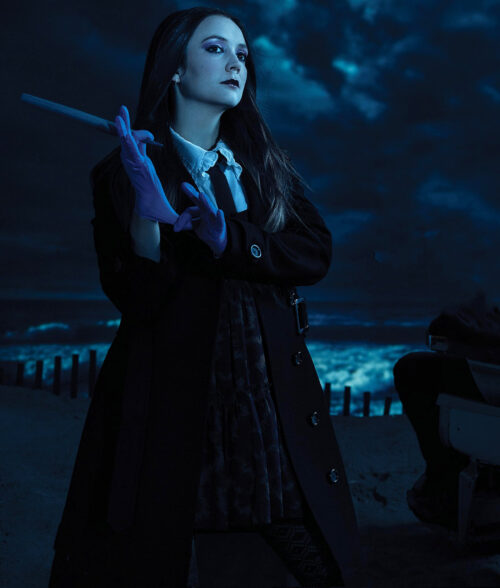 American Horror Story S09 Winter Anderson Black Coat