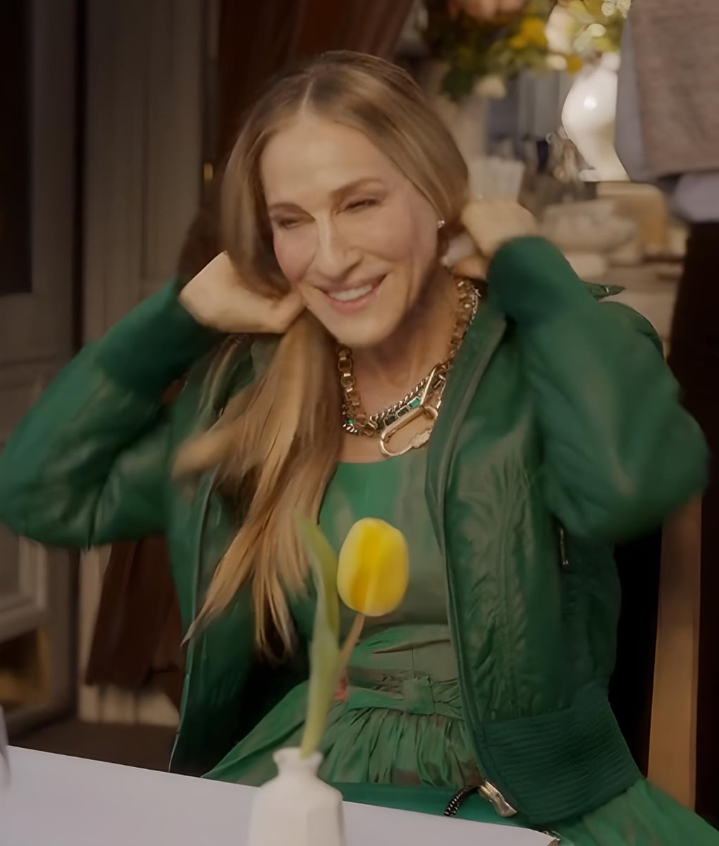 And Just Like That S02 Carrie Bradshaw Green Jacket