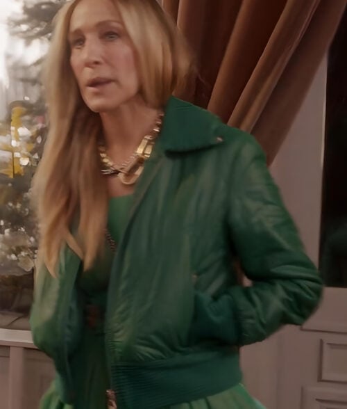 And Just Like That S02 Carrie Bradshaw Green Jacket