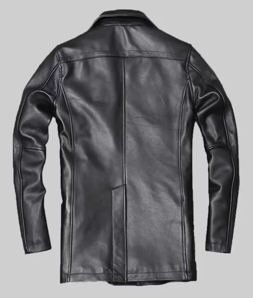 Coach Spring 2024 Olivia Ponton Black Leather Coat
