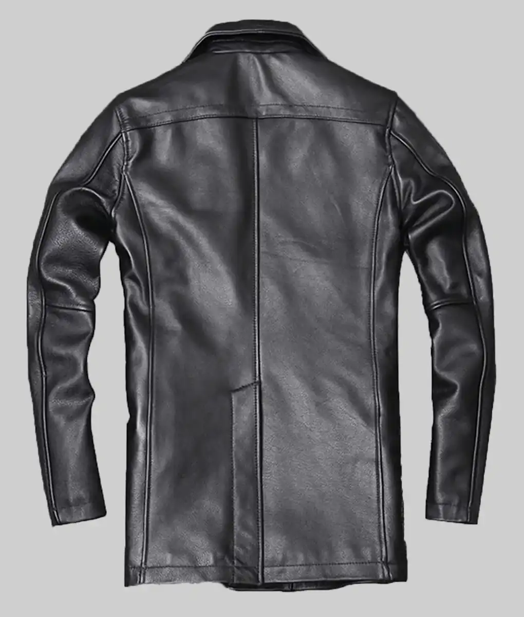 Coach Spring 2024 Olivia Ponton Black Leather Coat