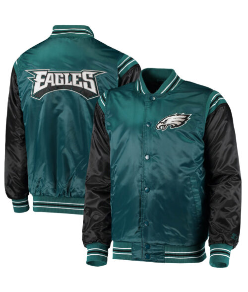 Eagles Green Black Varsity Jacket