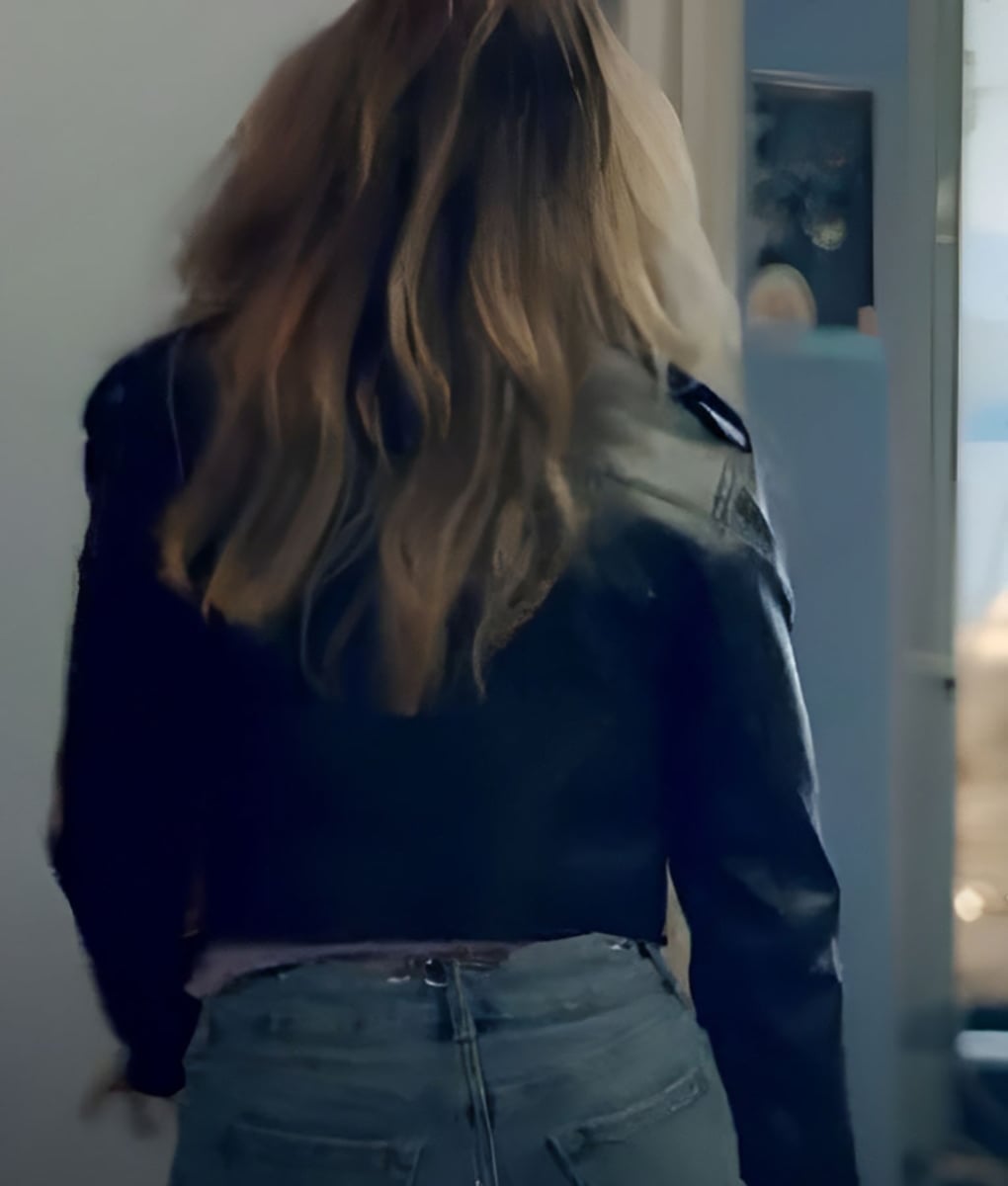 Elevator Game Izzy Simpson Black Leather Jacket