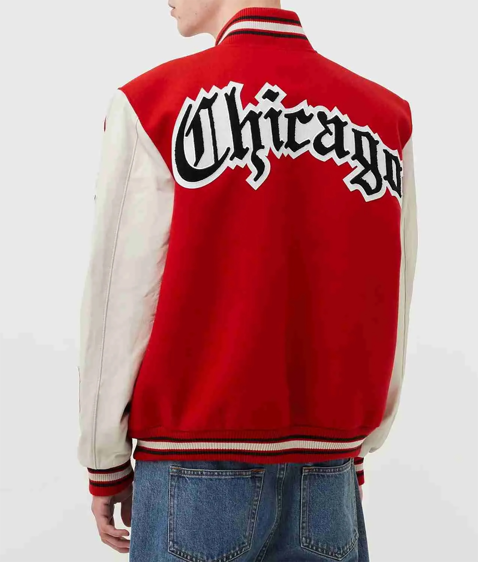 JEFF HAMILTON / スタジャン/M/コットン/RED// Jeff Hamilton Chicago Red Varsity Jacket | The Leather City