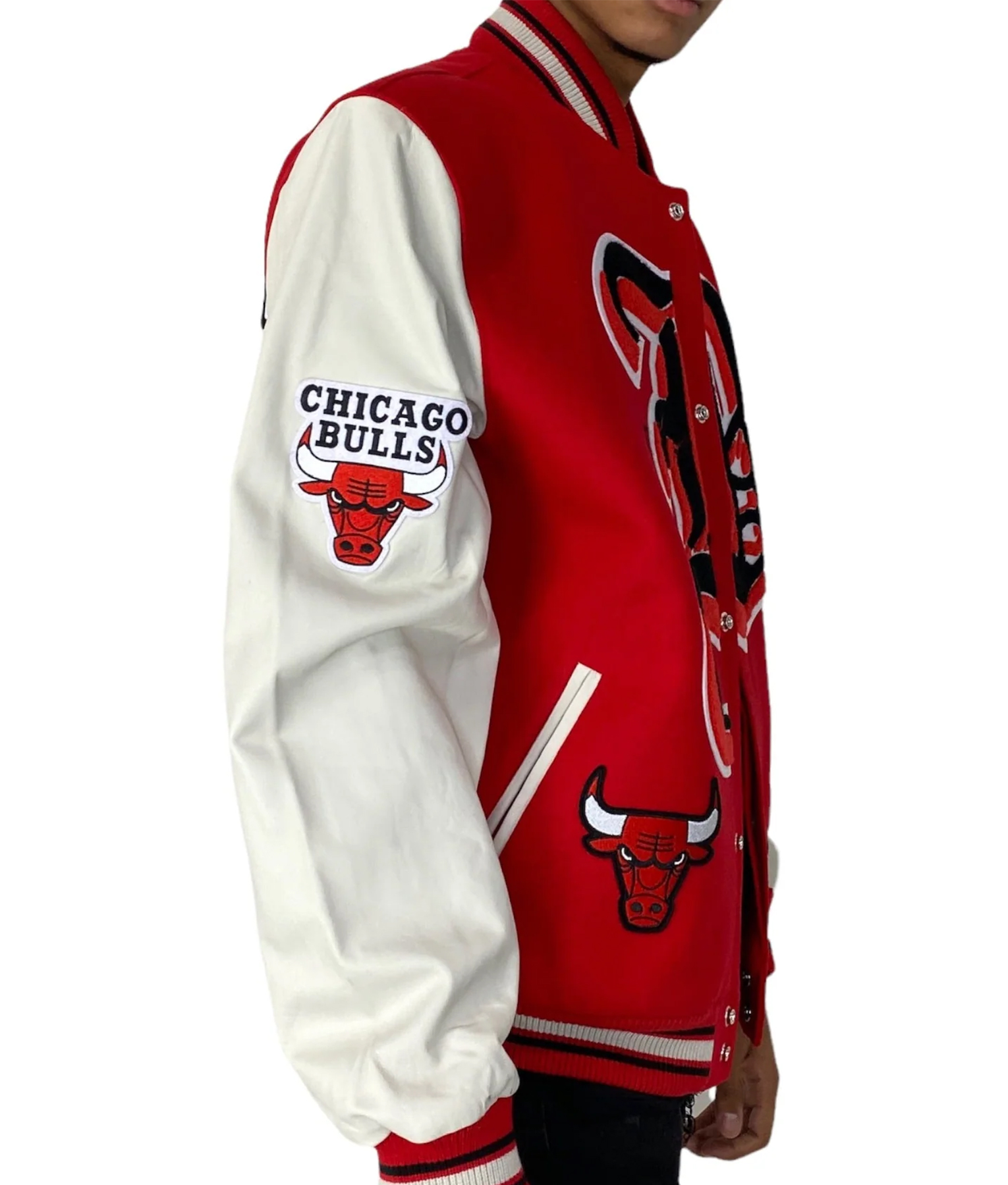 Jeff Hamilton Chicago Red Varsity Jacket | The Leather City