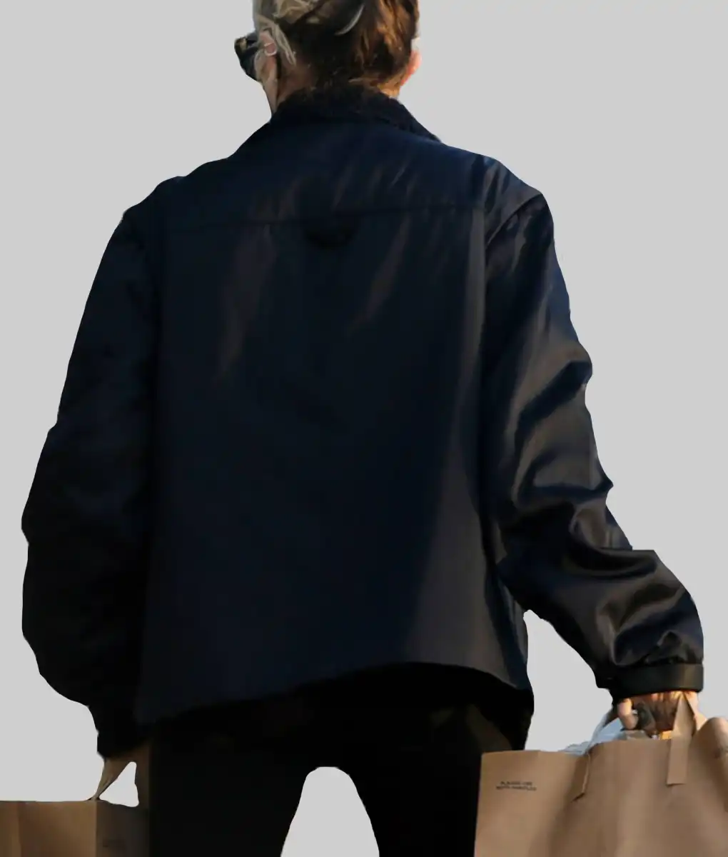 Miley Cyrus Black Bomber Jacket