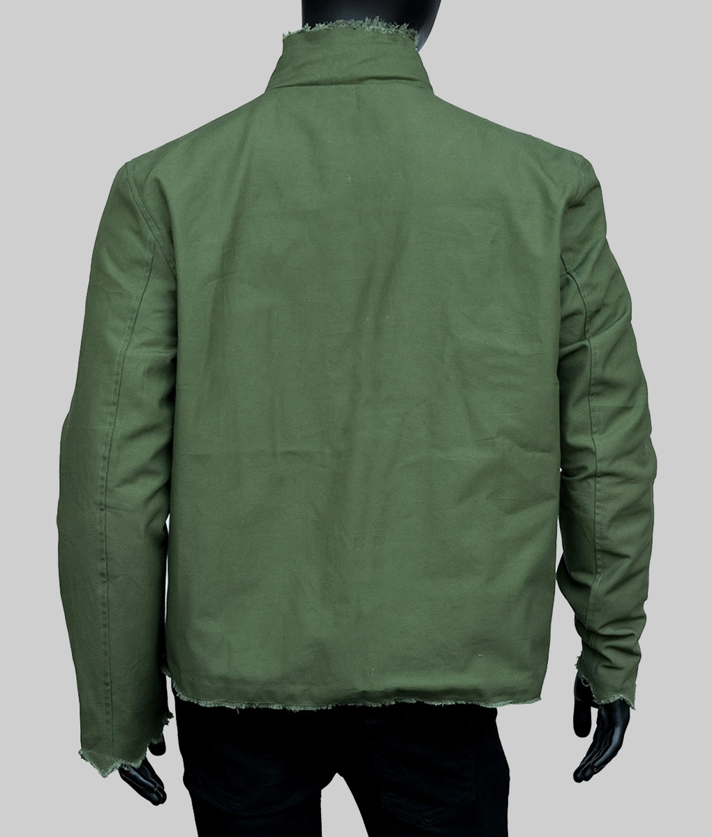 Never Hike In The Snow Jason Voorhees Green Jacket - Back