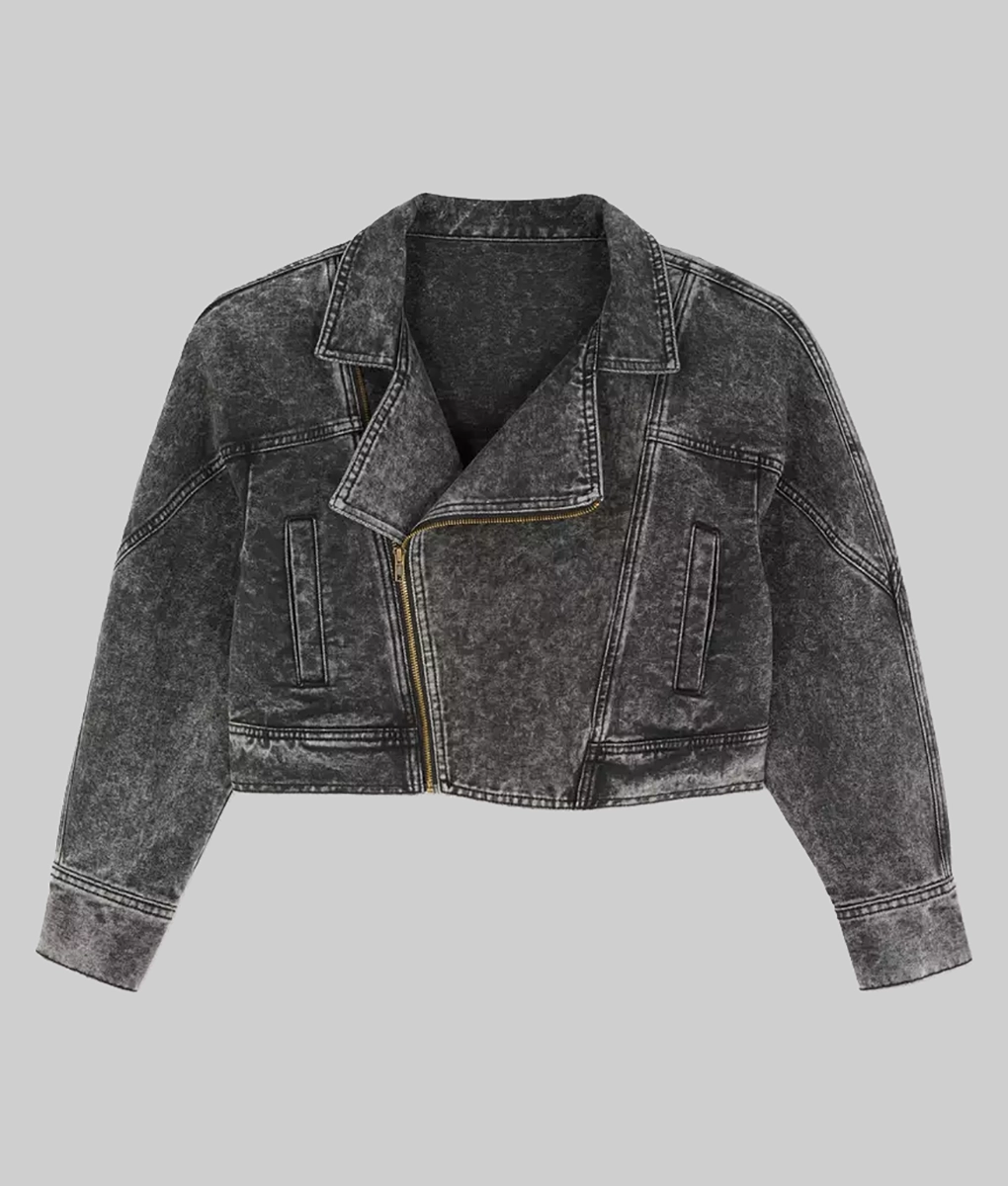 Rita Ora Black Denim Jacket