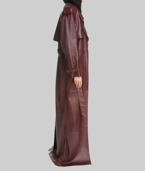 American Horror Story S012 Kim Kardashian Maroon Coat