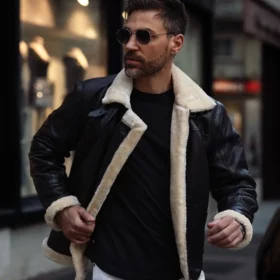 Captain B-3 Bomber Leather Aviator Jacket