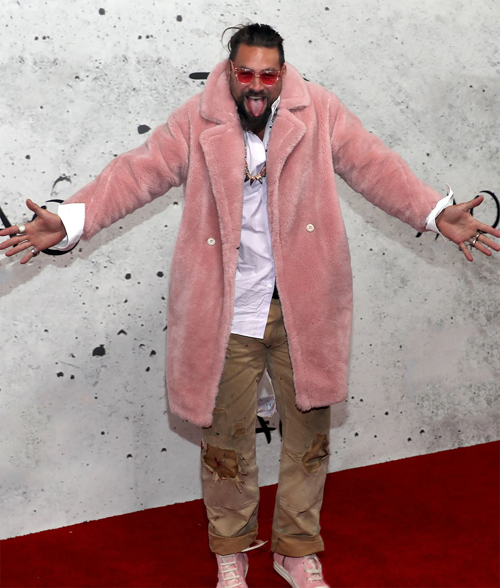 Deep Rising Premiere Jason Momoa Fur Coat The Leather City