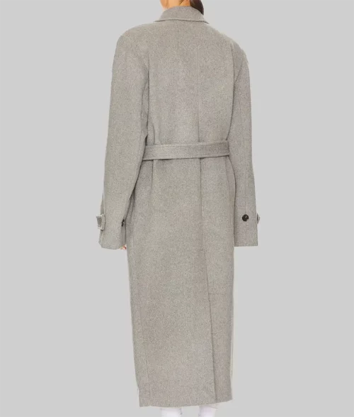 Elsa Hosk Grey Trench Coat