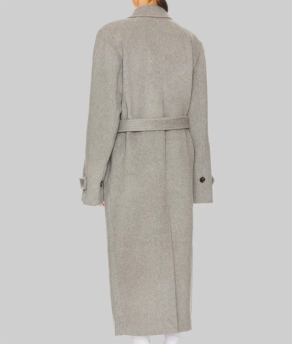 Elsa Hosk Grey Trench Coat