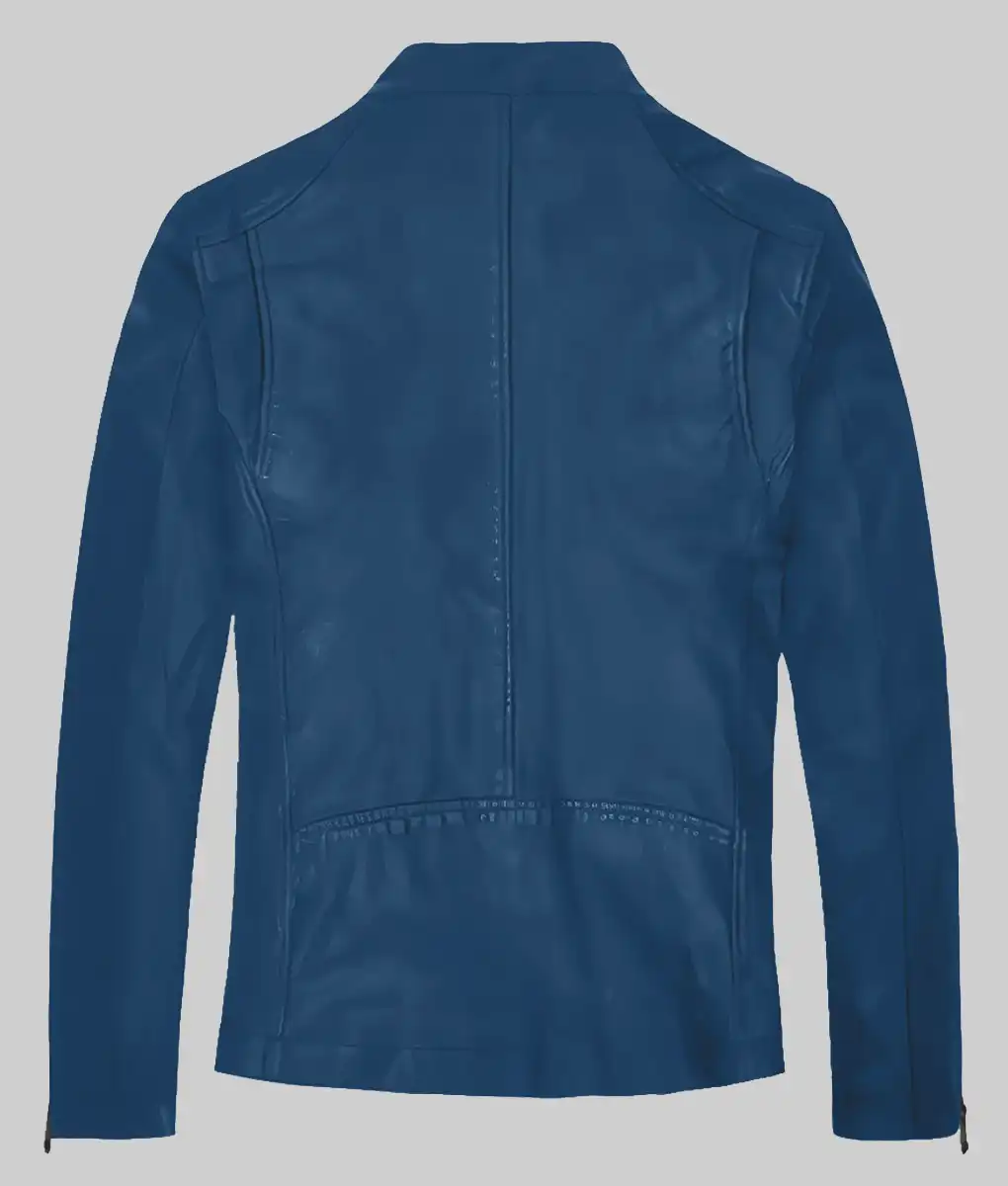Jim Carrey Blue Classic Leather Jacket