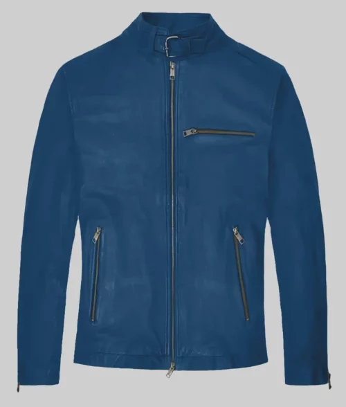 Jim Carrey Blue Classic Leather Jacket
