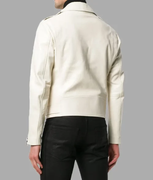 Jim Carrey White Biker Jacket