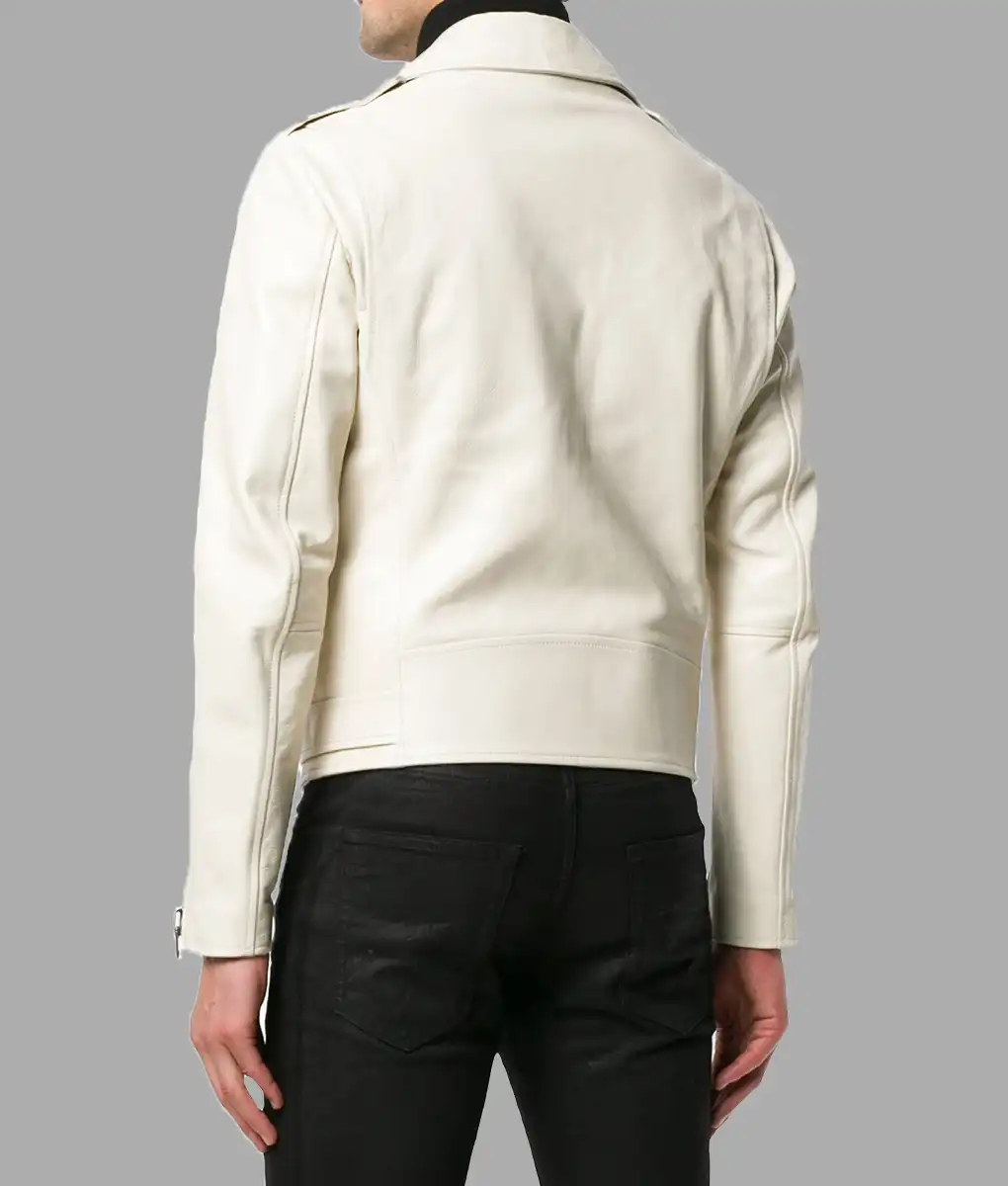 Jim Carrey White Biker Jacket