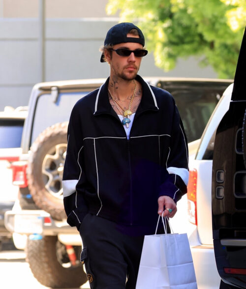 Justin Bieber Black Track Jacket