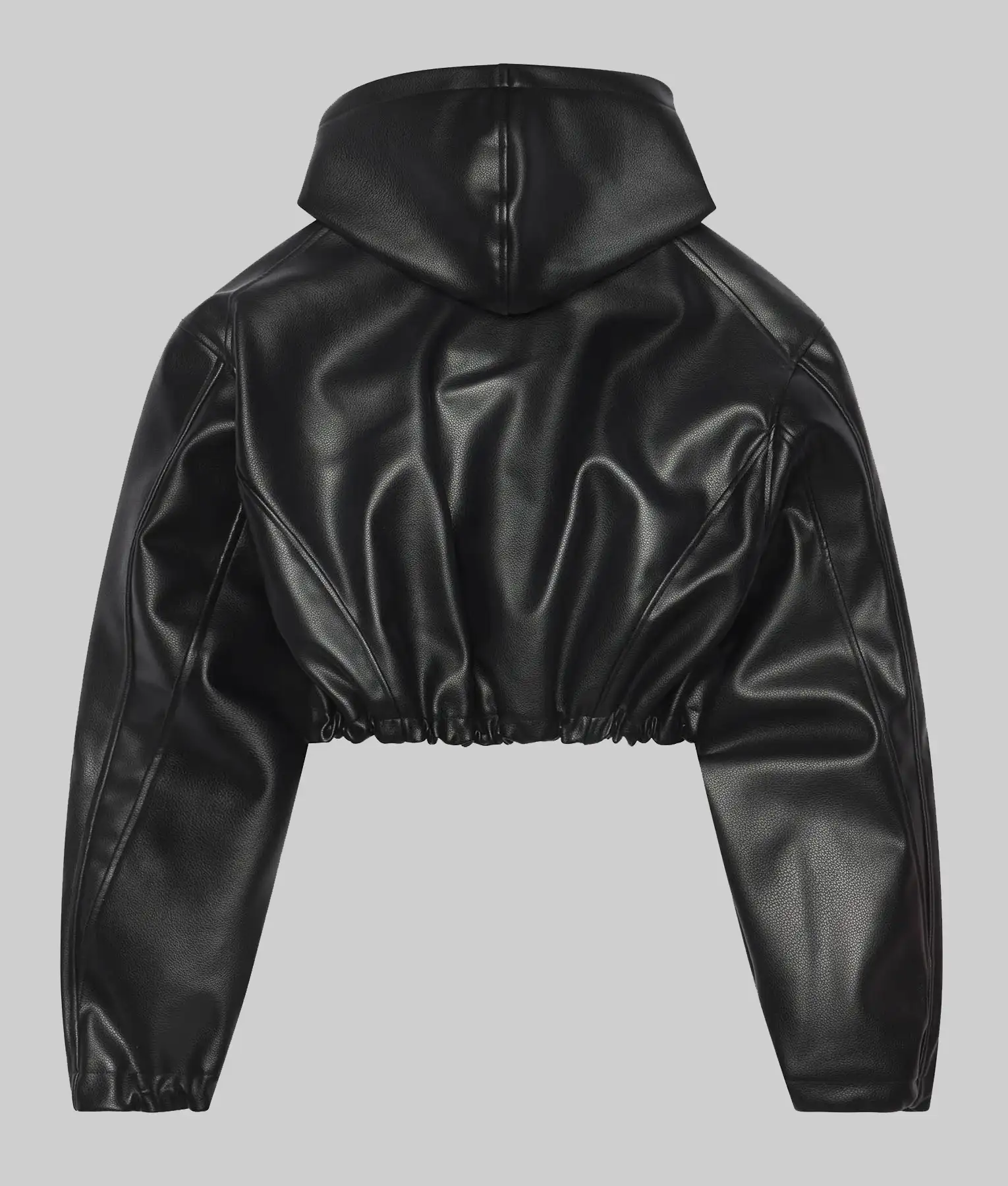 Kylie Jenner Cropped Leather Jacket - Image 2