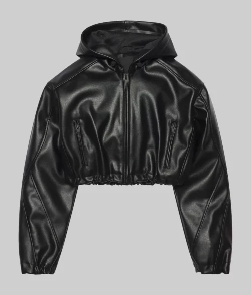 Kylie Jenner Cropped Leather Jacket