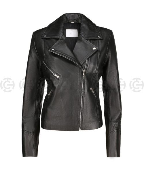 LBR Ladies Black Biker Jacket