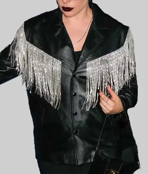Lady Gaga Black Leather Jacket