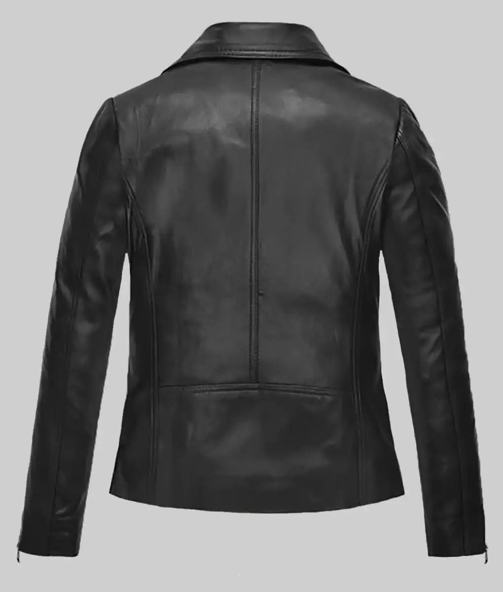 Miley Cyrus Black Biker Leather Jacket