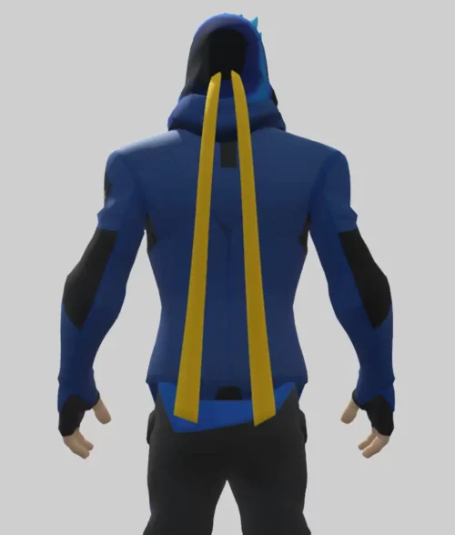 Ninja Fortnite Blue Costume Jacket