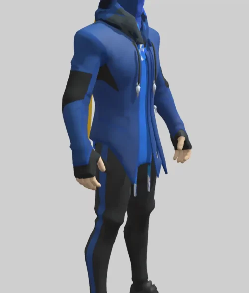 Ninja Fortnite Blue Costume Jacket