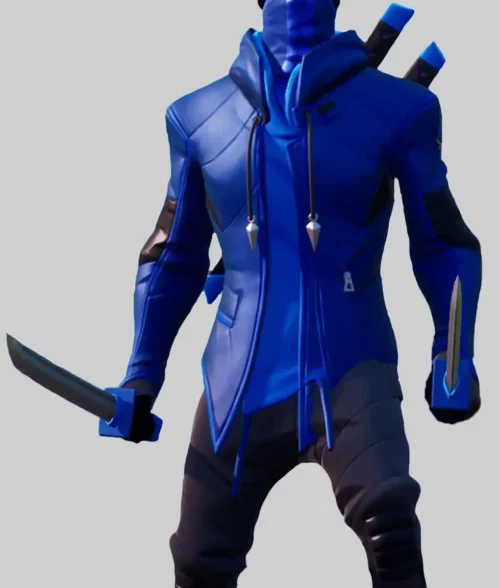 Ninja Fortnite Blue Costume Jacket