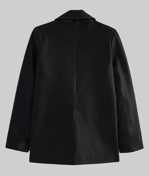Paris Fashion Week Jennifer Lawrence Leather Blazer