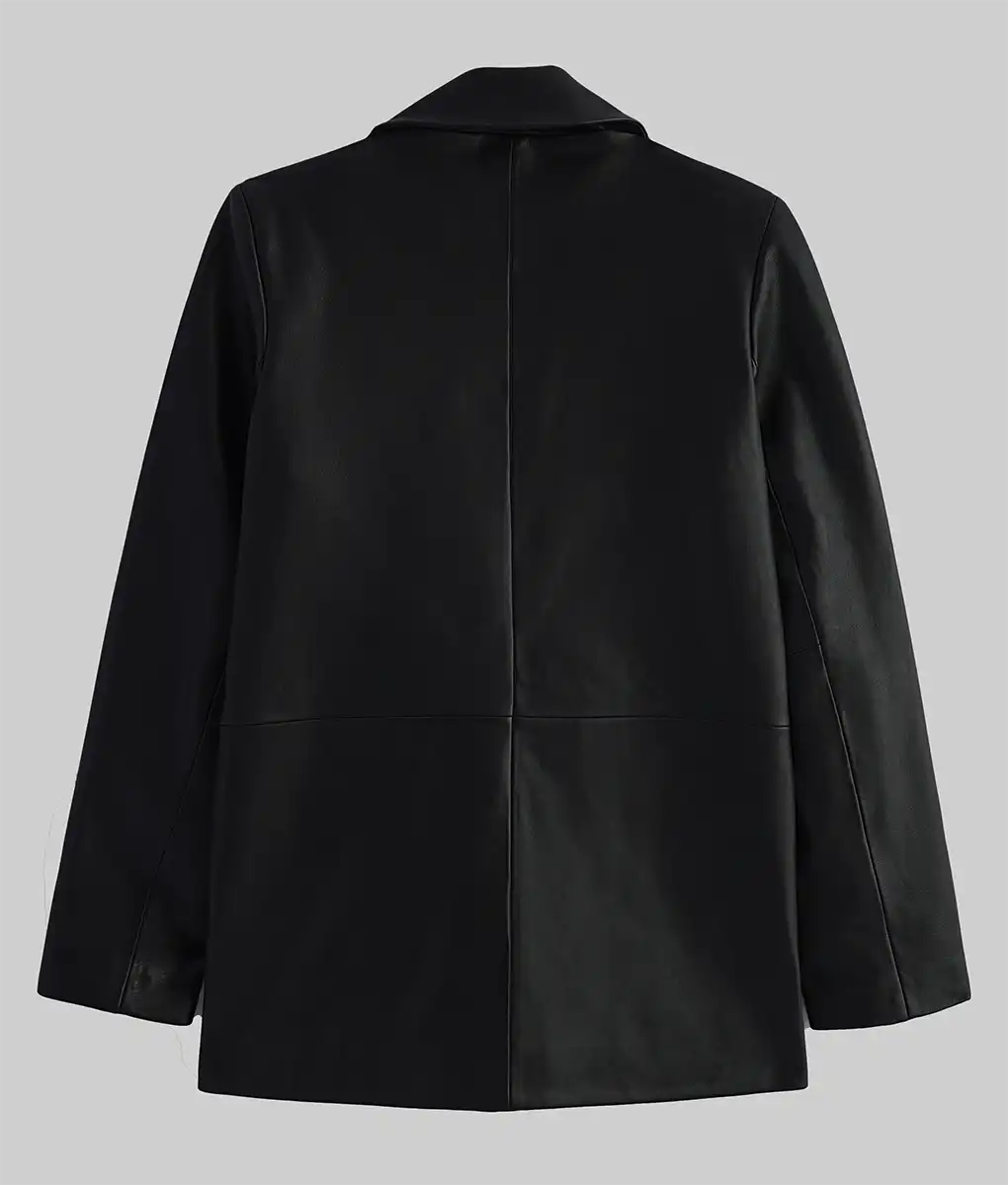 Paris Fashion Week Jennifer Lawrence Leather Blazer