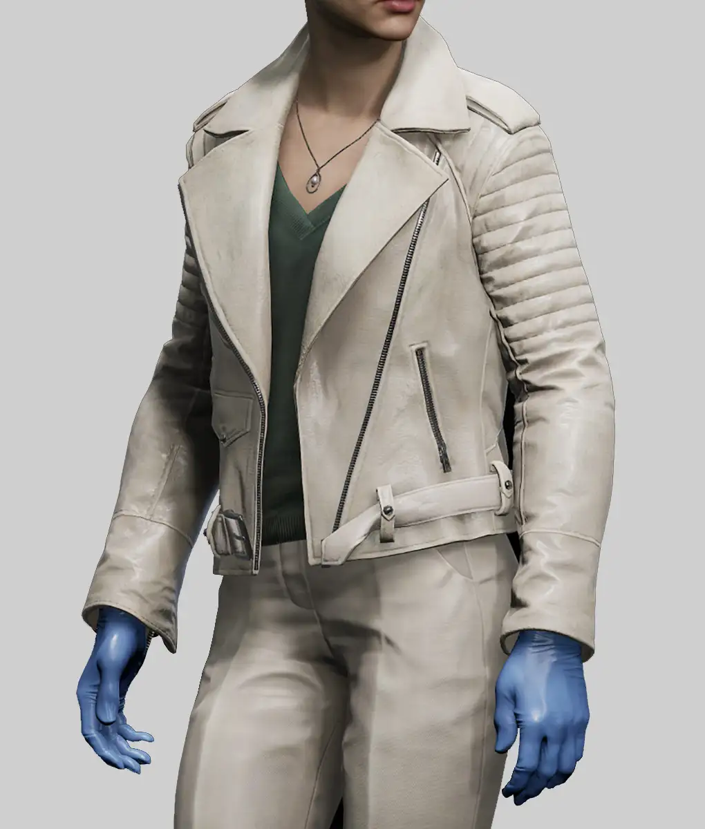 Payday 3 Pearl White Leather Jacket