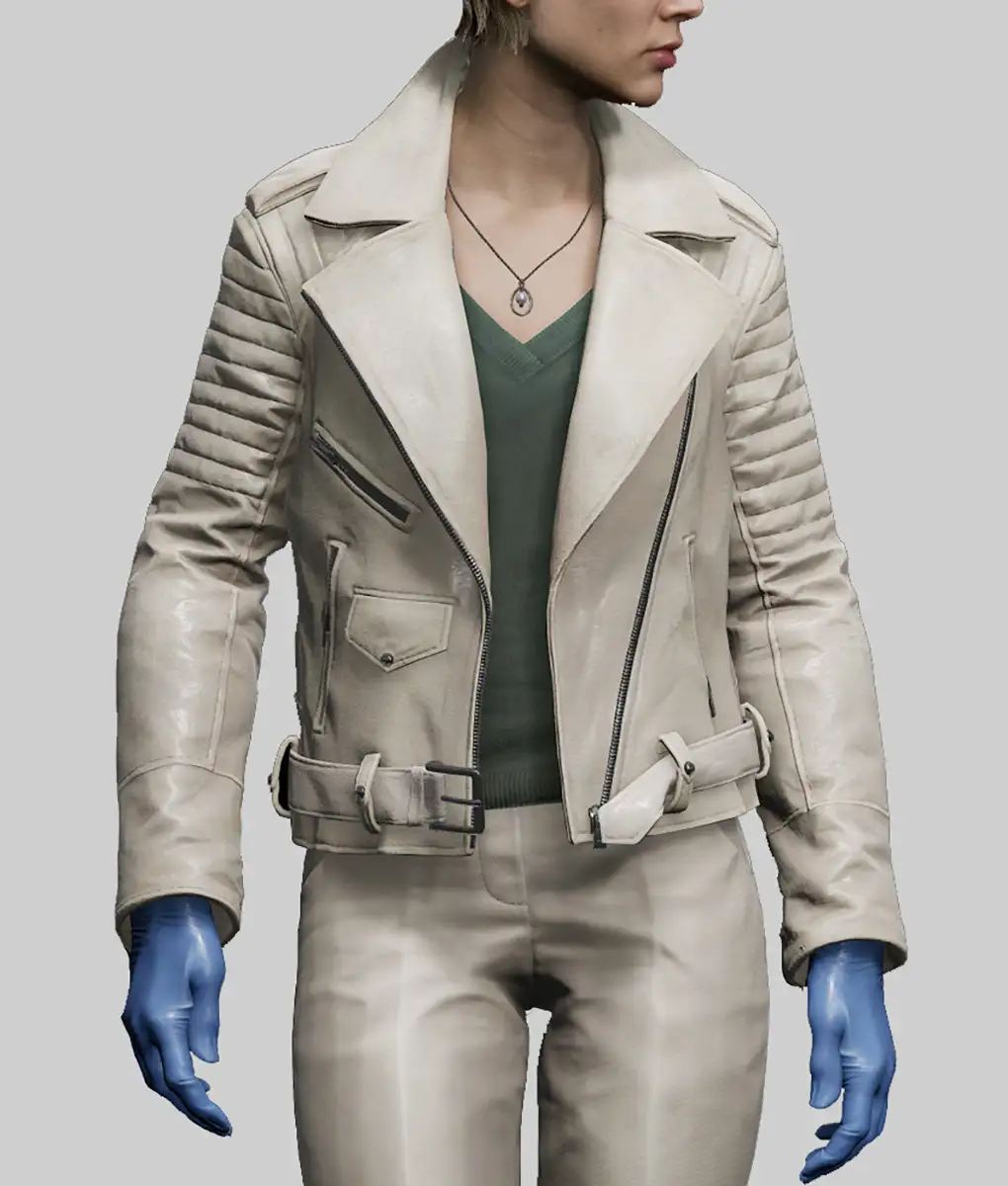 Payday 3 Pearl White Leather Jacket | The Leather City