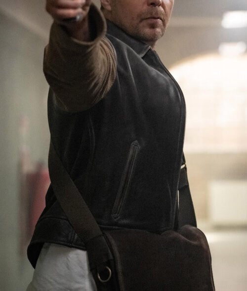 Sam Rockwell Brown Leather Jacket