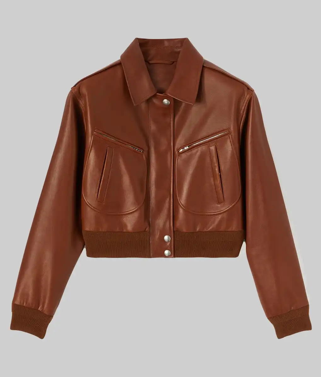 Sofia Richie Brown Leather Jacket