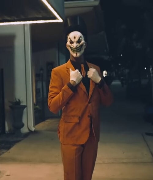The Jester Michael Sheffield Orange Suit