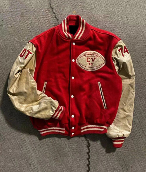 Vintage Champion Red Varsity Jacket