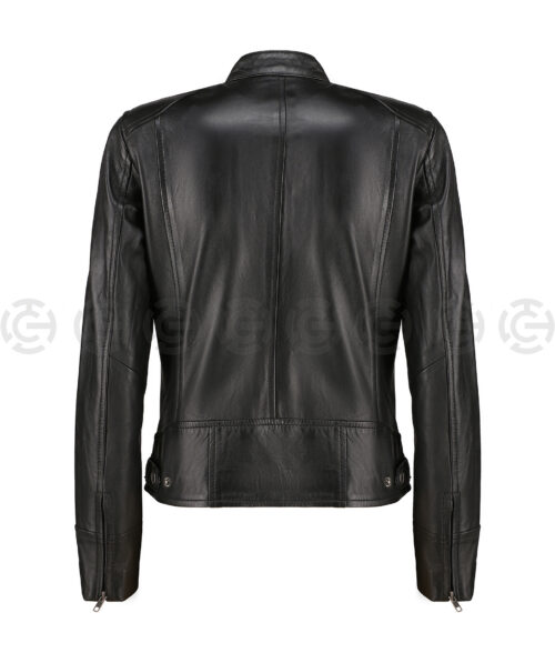Women's Black Cafe Racer Jacket