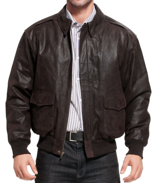 Air Force A2 Flight Brown Bomber Jacket