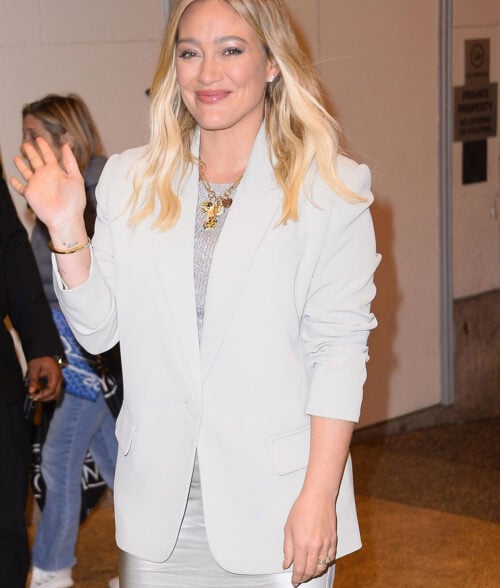 CBS Morning Show Hilary Duff White Blazer