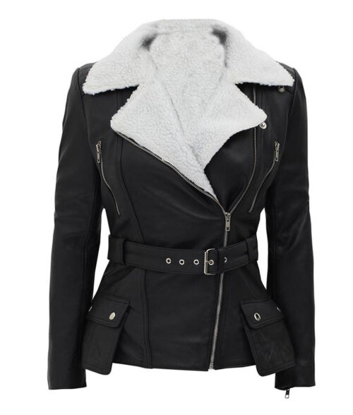 Carrie Women,s Black Leather Jacket