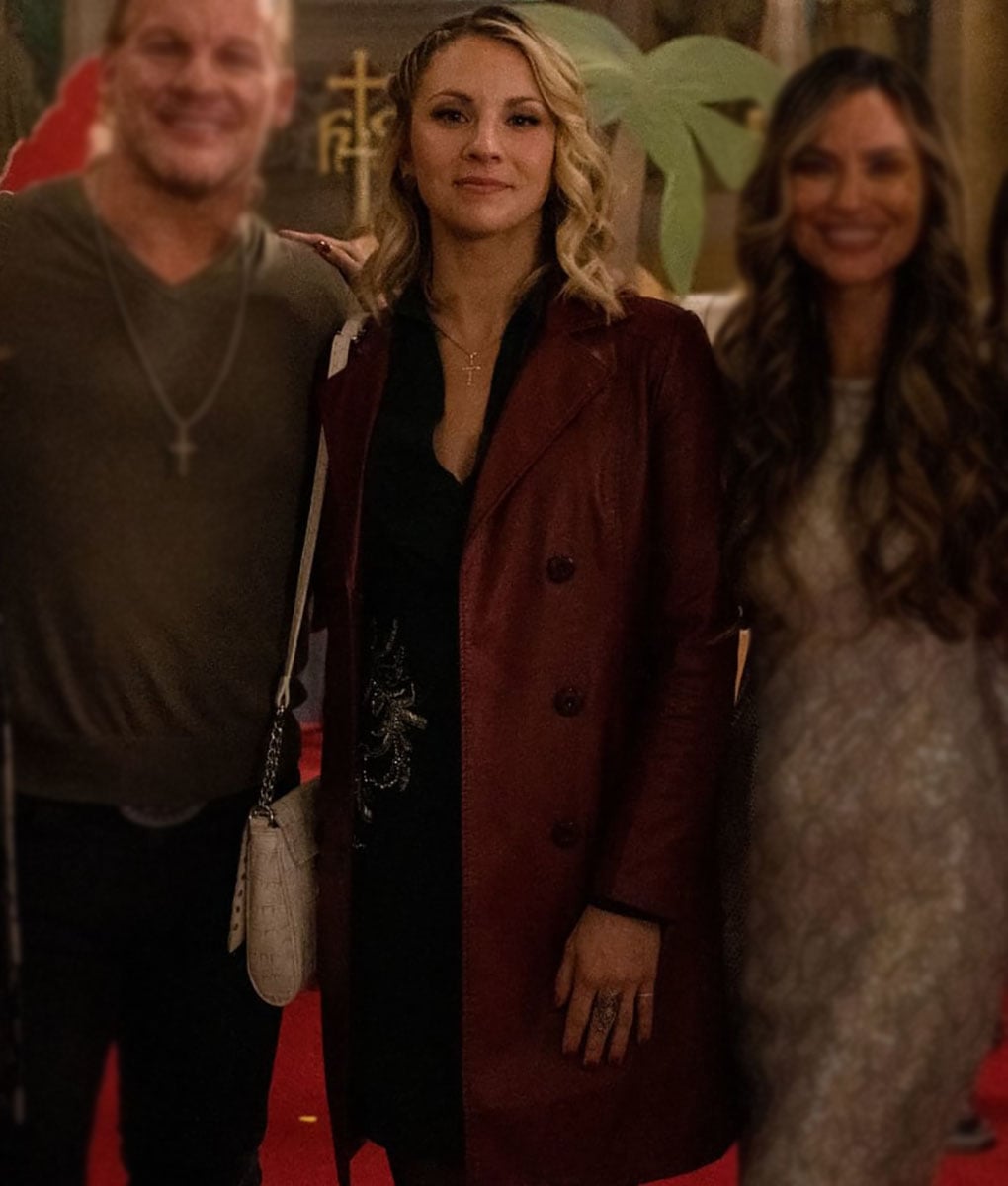 Country Hearts Christmas Tory Maroon Leather Coat
