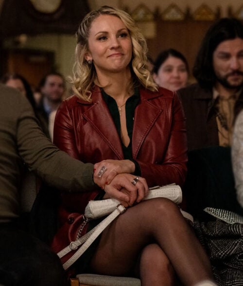 Country Hearts Christmas Tory Maroon Leather Coat