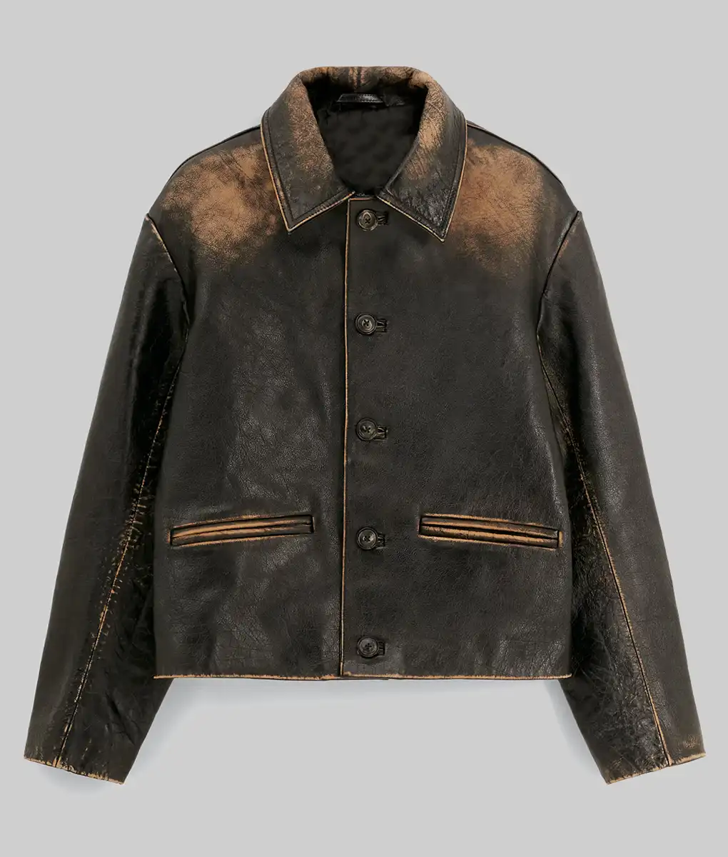 Emily Ratajkowski Black Classic Leather Jacket
