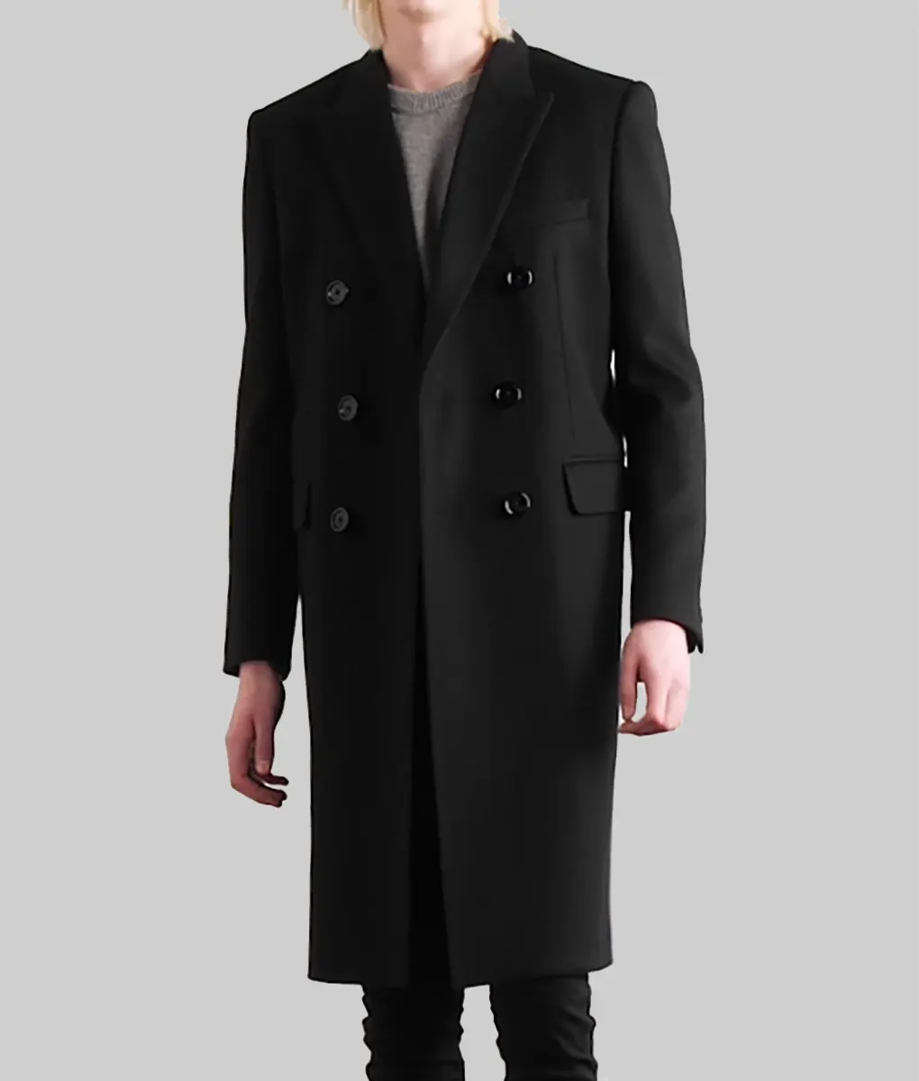 Jacob Elordi Black Long Trench Coat | The Leather City