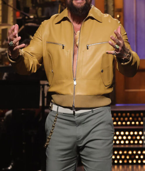 Jason Momoa Saturday Night Live Leather Jacket