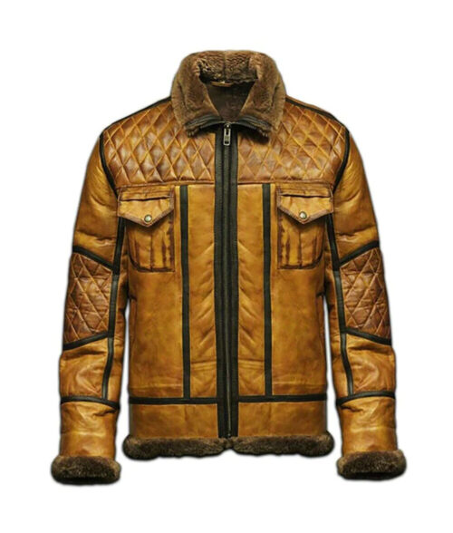 Men's B10 Bomber RAF Brown Aviator Jacket