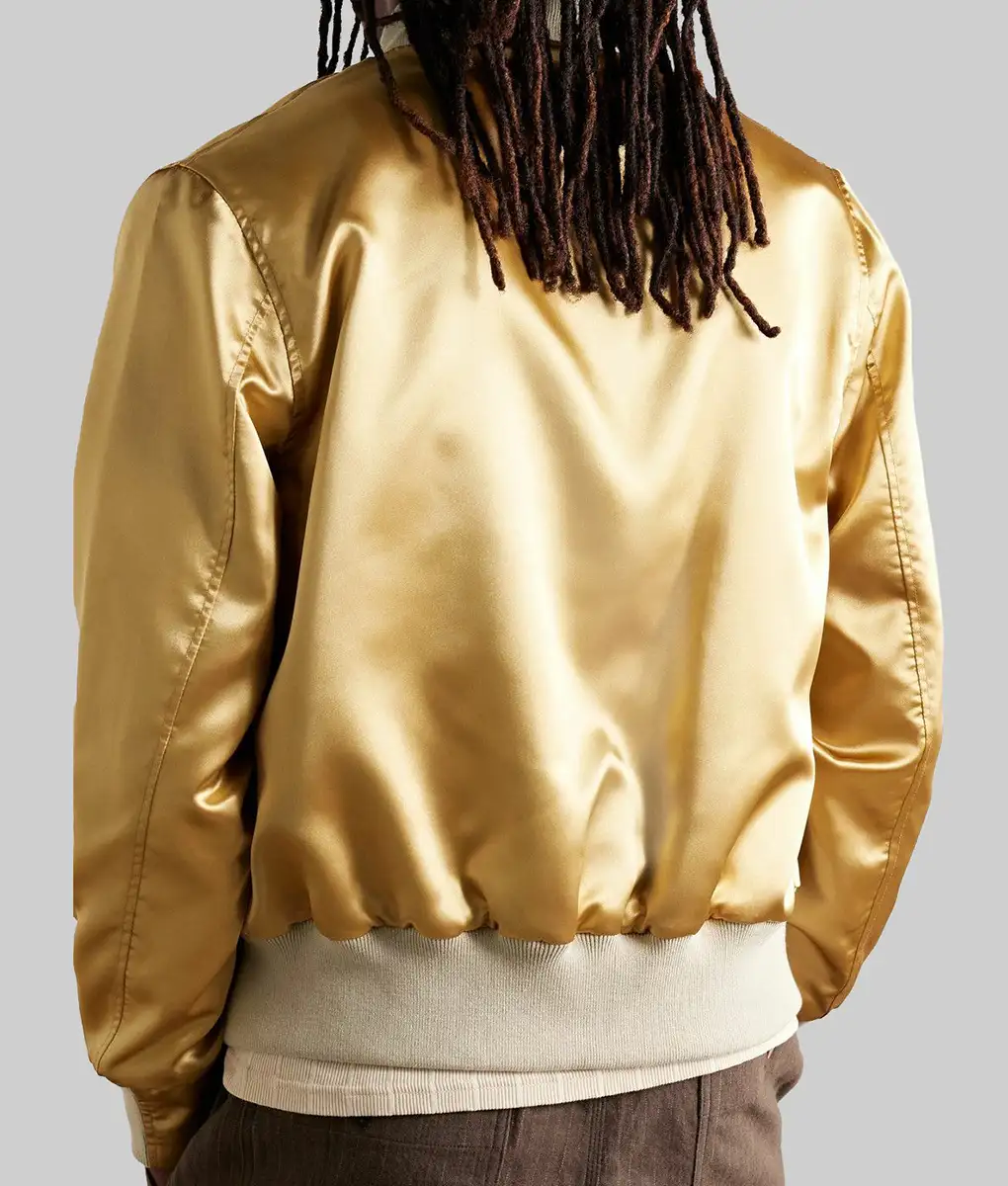 Niall Horan Golden Bomber Jacket | The Leather City Niall Horan Golden Bomber Jacket | The Leather City