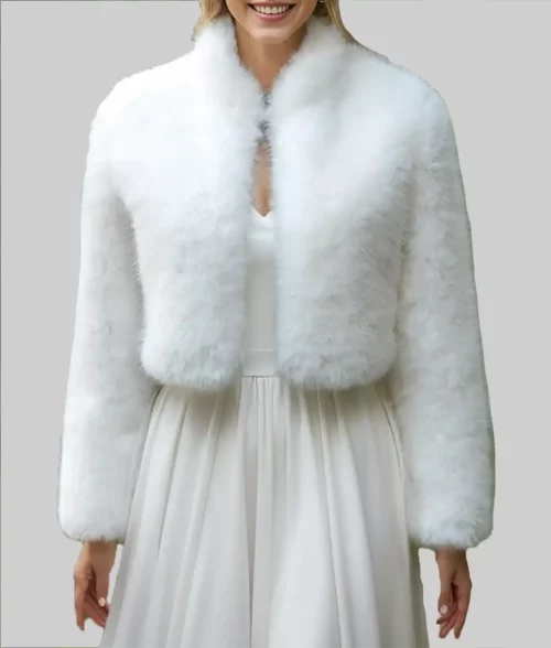 Cindy Kimberly White Fur Jacket